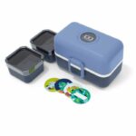 Porta pranzo per bambini - MONBENTO - 3 scomparti - Senza BPA - MB Tresor Infinity Blue