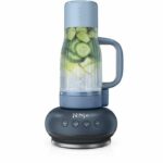 Frullatore - NINJA - BlendBoss DB351EUCY - 1200 W - 3 programmi - Bicchiere da 760 ml con manico - Senza BPA - Blu notte