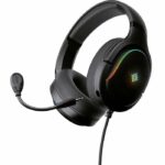 Cuffie da gioco cablate - NOVA GAMING - Borealis - Microfono staccabile - LED RGB - Nero