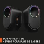 Altoparlanti da gioco Bluetooth - NOVA GAMING - Cygnus - LED RGB - Nero - immagine 3