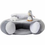 Seggiolino gonfiabile - NUBY - Sit & Play sul pavimento - Vassoio rimovibile - Dai 6 mesi - Grigio