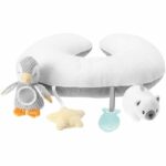 Cuscino interattivo morbido - NUBY - Tummy Time - Grigio / Bianco