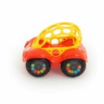 Giocattolo sonaglio e rotolante Bright Starts Oball - Sviluppa le capacità motorie - Materiale morbido e flessibile - immagine 3
