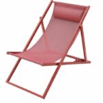 Paros cileno - Struttura in acciaio - L 63 X D 104 X H 85 cm - Terracotta
