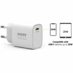 Caricabatterie da parete tascabile USB-C - PORT DESIGNS - 900031EU - Power Delivery da 20 W - Bianco - immagine 3