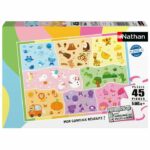 Puzzle per bambini Nathan 45 pezzi - Un mondo di colori - Età 5+ - Puzzle di alta qualità - Cartone spesso e resistente - 12004293