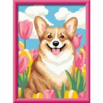 Ravensburger  CreArt Kids 18x24cm  Dipingi con i numeri  Corgi  Kit di pittura con i numeri  Età 9+  12023222 - immagine 2