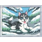 Ravensburger  CreArt Kids 18x24cm  Dipingi con i numeri  Snow Huski  Kit dipingi con i numeri  Dai 7 anni in su  12023226 - immagine 2