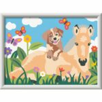 Ravensburger  CreArt Kids 18x24cm  Dipingi con i numeri  Cavallo e cane  Kit di pittura con i numeri  Dai 7 anni in su  12023228 - immagine 2