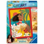Ravensburger  CreArt Kids 18x24cm  Dipingi con i numeri  Moana  Disney  Kit dipingi con i numeri  Dai 7 anni in su  12023229
