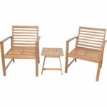 Set di mobili da giardino in legno di acacia FSC con cuscini - 2 persone - Cali - Grigio - immagine 4