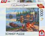 Puzzle - SCHMIDT SPIELE - Sulle rive del lago Loon, New York - 1000 pezzi - Età 12+