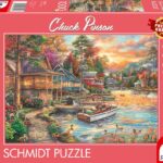 Puzzle da 1000 pezzi - SCHMIDT - Chuck Pinson - Paesaggio serale dorato - Multicolore - Per adulti