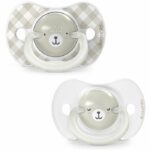 Confezione da 2 ciucci simmetrici - SUAVINEX - Night&Day Wild&Free - SX Pro - da 0 a 6 mesi - Grigio