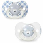 Confezione da 2 ciucci simmetrici - SUAVINEX - Night&Day Wild&Free - SX Pro - da 6 a 18 mesi - Blu