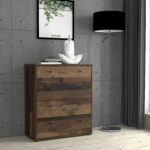 Cassettiera TEMPRA  Effetto legno antico  4 cassetti  L 73,7 × P 34,8 × A 85,5 cm - immagine 2