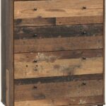 Cassettiera TEMPRA  Effetto legno antico  4 cassetti  L 73,7 × P 34,8 × A 85,5 cm