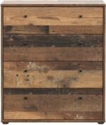 Cassettiera TEMPRA  Effetto legno antico  4 cassetti  L 73,7 × P 34,8 × A 85,5 cm - immagine 3