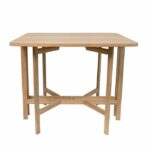 Tavolo da giardino - FERRET - Pieghevole - Legno di acacia FSC - 21/55/90 x 90 x 75 cm - 4 persone