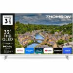 Thomson 32FQG3S15CW - TV QLED 32 (80 cm) - Full HD 1920x1080 - Adattatore 12V - Google TV - 3xHDMI 1.4 - WiFi