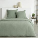 Completo letto - TODAY - Essential - 2 persone - 220 x 240 cm - Effetto crepe salvia