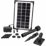 Pompa per fontana - UBBINK - SolarMax 250 - Portata 200 l/h - Pannello solare 6V 160mA - Getti Volcano e campana