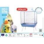 Gabbia rialzata in filo metallico ZOLUX per uccelli, Neolife - Per parrocchetti, calopsitte, canarini - 81 x 48 x 130 cm - Neolife - Blu - immagine 2
