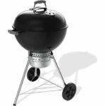 Barbecue a carbone Weber Original Kettle E-5730 - Diametro 57 cm - Termometro integrato - Presa d'aria - 9 coperti - Nero