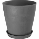 Vaso da fiori rotondo - GARDEN ID - Swing Cone - Ø 30 - 14 L - H 29 - Grigio