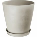Vaso rotondo - GARDEN ID - Swing Cone - Ø 42 - 40 L - H 41 cm - Pietra bianca
