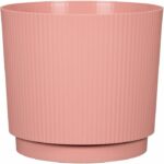 Vaso rotondo per piante - GARDEN ID - Lino - Ø 25 - 7 L - H 22 cm - Rosa