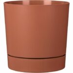 Vaso rotondo con serbatoio - GARDEN ID - Plano - Ø 29 - 14 L - H 29 cm - Siena