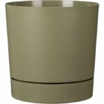 Vaso rotondo con serbatoio - GARDEN ID - Plano - Ø 39 - 32 L - H 38 cm - Verde muschio