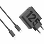 Caricabatterie - MOTOROLA - Caricabatterie per moto - 125W - Ricarica rapida - Da USB-C a USB-C - Cavo da 1 m - Nero
