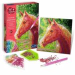 Creazione con mini strass - SENTOSPHERE - Arte e creazioni - Tela per pittura con diamanti - Cavallo - Età 8+ - immagine 2
