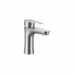 Miscelatore per lavabo - EDOUARD ROUSSEAU - Onabi - Acciaio inox spazzolato - Cartuccia in ceramica da 35 mm - Risparmio idrico
