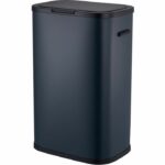 Pattumiera da cucina Portland da 60 litri  Apertura a pressione  Acciaio inox grigio  KITCHEN MOVE