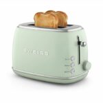 Tostapane vintage a 2 fette - SWEISS - GRS7 - 850 W - Termostato regolabile - Verde