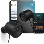 Telecamera intelligente - Philips Hue - Per esterni - Cablata - Visione notturna - 2K - Da tavolo - Nera