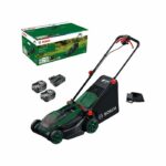 Rasaerba elettrico senza fili + 2 batterie da 4 Ah + caricabatterie - Bosch - ROTAK18V2-38 - 06008B9M00 - 18V - larghezza di taglio 38 cm