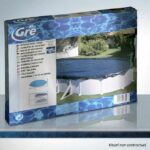 Copertura invernale GRE 120g/m² per piscina fuori terra ovale 6,10 x 3,75 m - Nera
