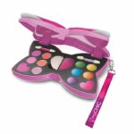 CLEMENTONI - Kit trucco a forma di papillon - Palette trucco per bambini - Ombretti, lucidalabbra, spugnetta, pennelli - Dai 6 anni in su - immagine 3