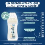 Biberon anticolica - DODIE - 330 ml - Tettarella multiforata biomimetica - 6+ mesi - Flusso 3 - Rosa - immagine 5