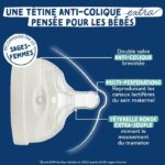 Biberon anticolica - DODIE - 150 ml - Tettarella multiforata biomimetica - 0+ mesi - Flusso 1 - Blu - immagine 2