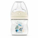 Biberon anticolica - DODIE - 150 ml - Tettarella multiforata biomimetica - 0+ mesi - Flusso 1 - Blu
