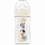 Biberon anticolica - DODIE - 270 ml - Tettarella multiforata biomimetica - 3+ mesi - Flusso 2 - Rosa