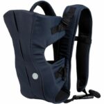 Marsupio 3 in 1 DREAMBABY On-The-Move - Leggero e traspirante - Orientamento fronte mamma/fronte strada e sulla schiena - Blu navy - 3,5-12 kg