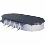 Copertura invernale GRE per piscina ovale 6,1 x 3,75 m - 180 g/m² - Protezione da foglie e detriti