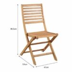 Set di 2 sedie da giardino pieghevoli in acacia FSC - 47 x 57,5 x H.89,5 cm - immagine 2