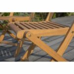 Set di 2 sedie da giardino pieghevoli in acacia FSC - 47 x 57,5 x H.89,5 cm - immagine 3